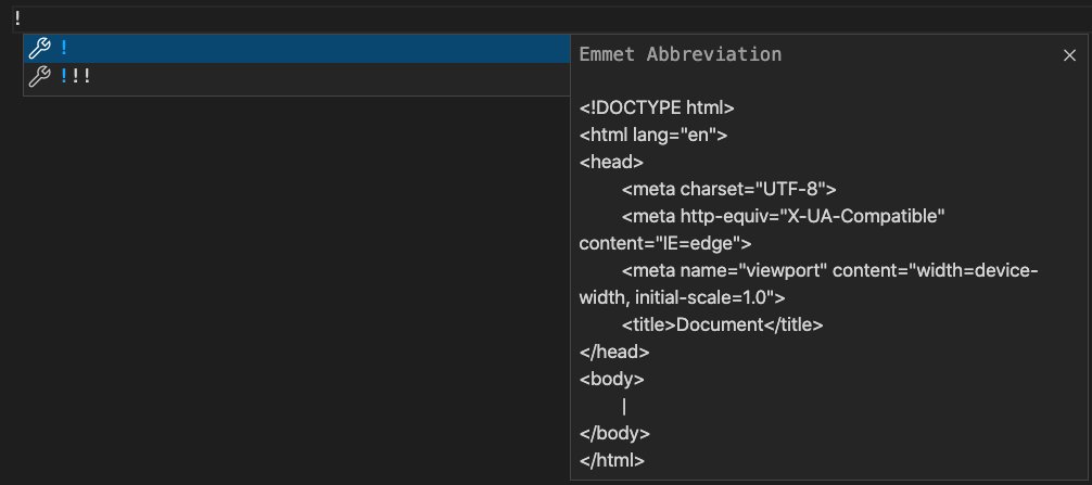 Emmet vscode