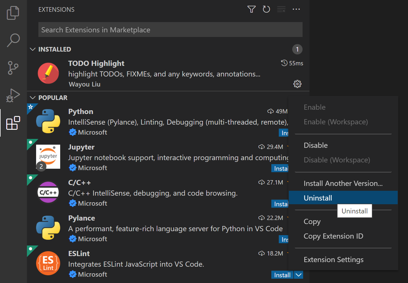 Installation-vs-code